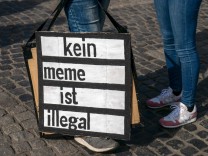 Protest gegen neues Urheberrecht - Leipzig