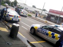 Polizisten in Christchurch