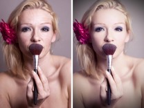 image processing comparison beauty model released Symbolfoto PUBLICATIONxINxGERxSUIxAUTxONLY Copyrig
